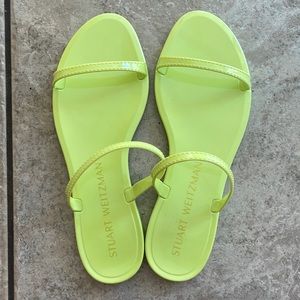 Stuart Weitzman Jelly Sandals, Lime